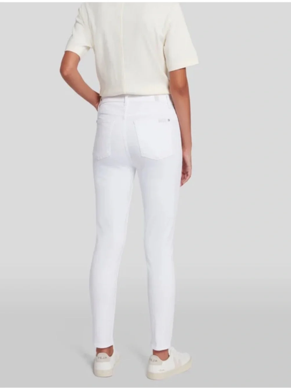 7 For All Mankind White Skinny White Jeans